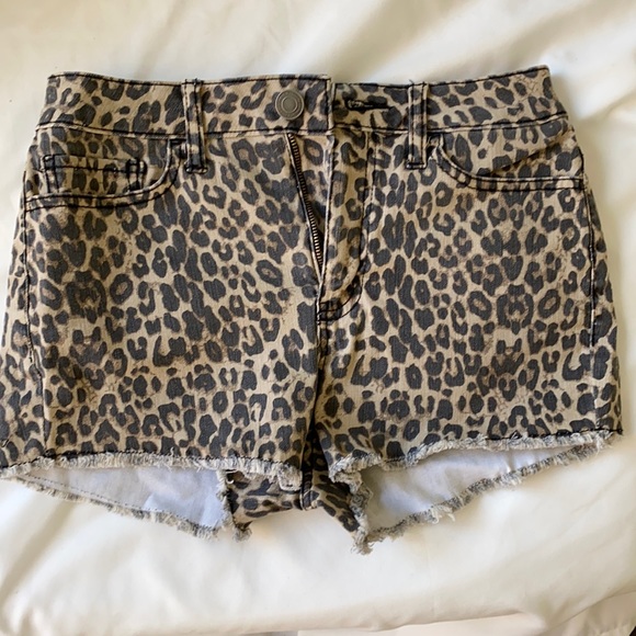 Pants - Cheetah print shorts